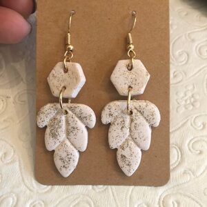 Homemade white earrings